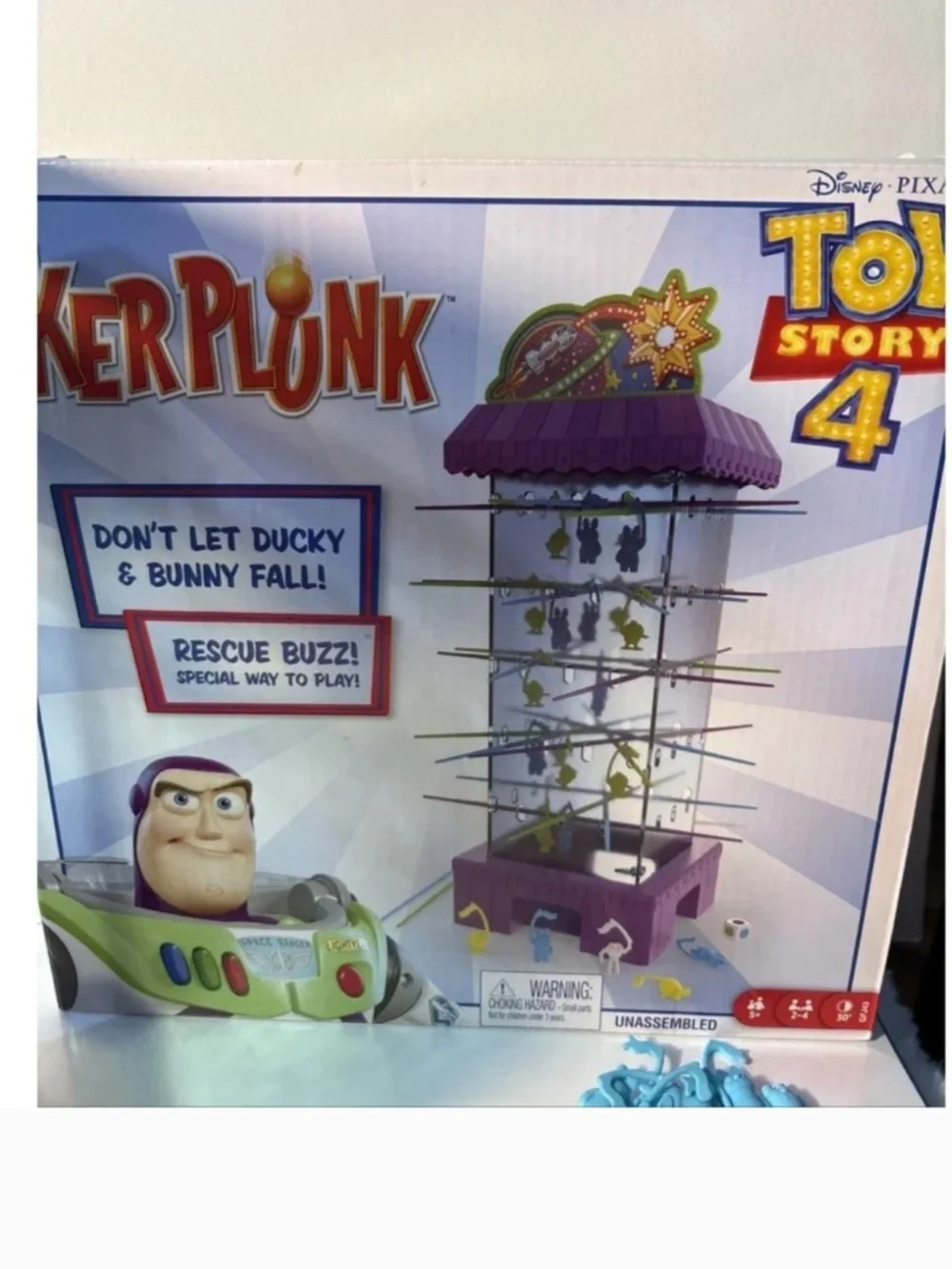 Disney Pixar Toy Story 4 Kerplunk Kids Game Mattel - Rescue Buzz Lightyear -
